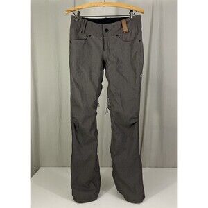 HOLDEN Women's DENIM Snow Pants Grey Sz XS Flare Leg Skinny Fit Snowboard Ski